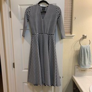 Black and white stripe dress
